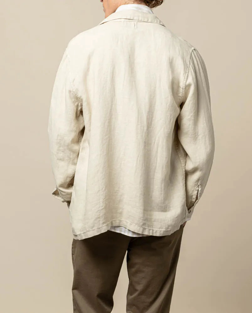 SOBRECAMISA LINEN BEIGE CLARO | SCOTTA