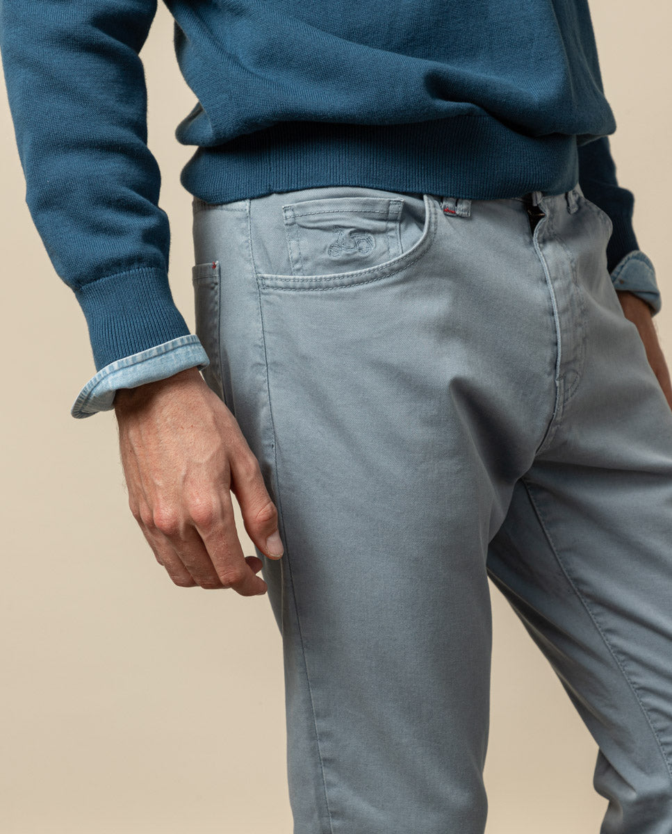 Pantalón cooper 5 bolsillos azul grisáceo | SCOTTA