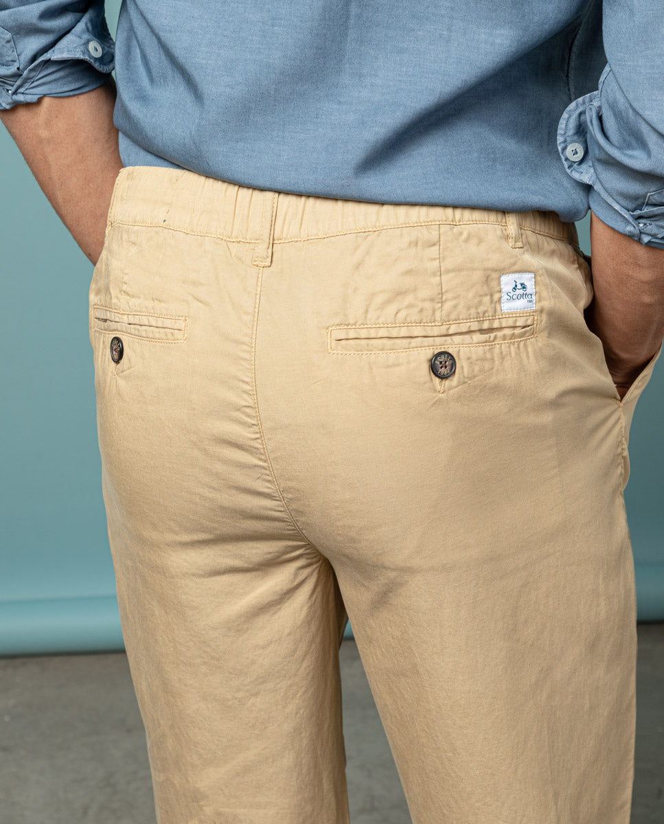 Pantalón jogging garment dyed beige | SCOTTA