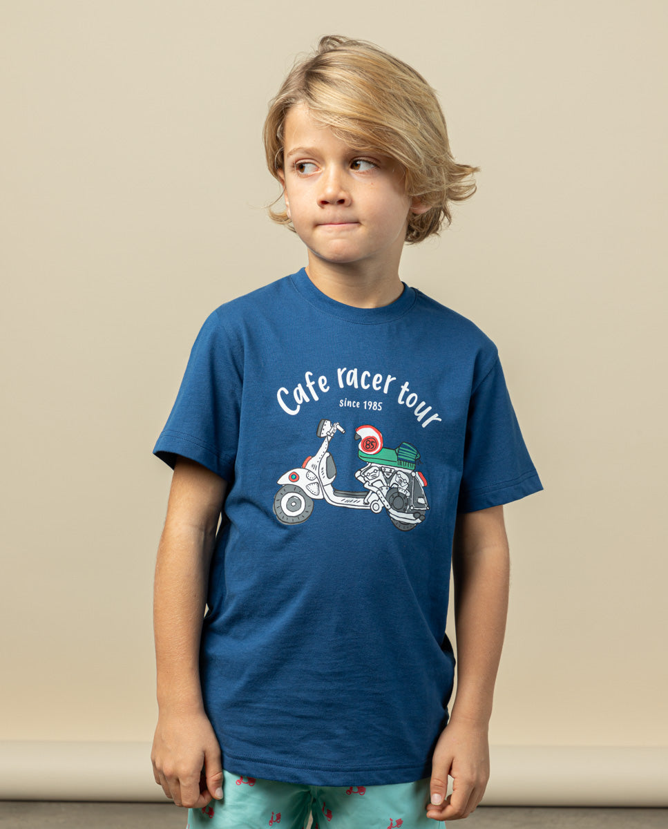 Camiseta niño moto tour marino | SCOTTA