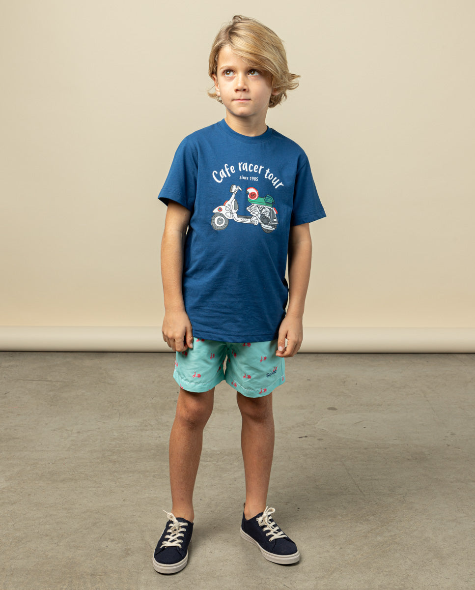 Camiseta niño moto tour marino | SCOTTA