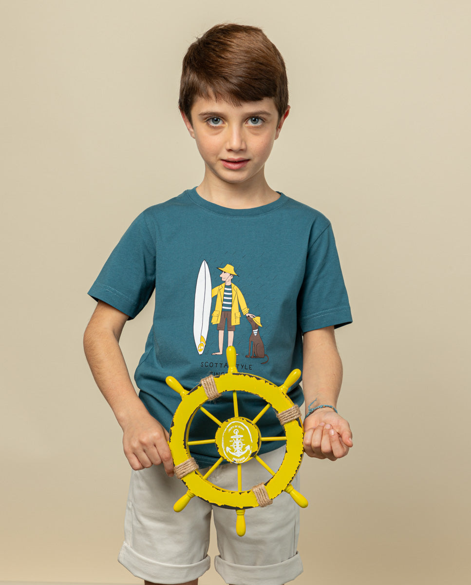 Camiseta niño rainy denim | SCOTTA