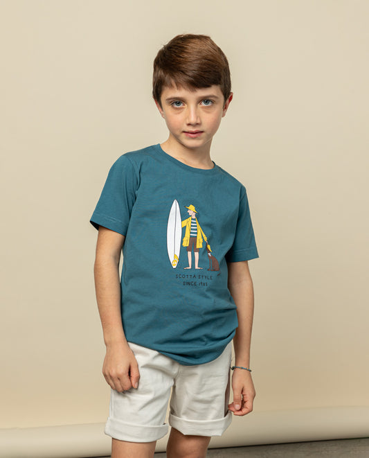 Camiseta niño rainy denim | SCOTTA