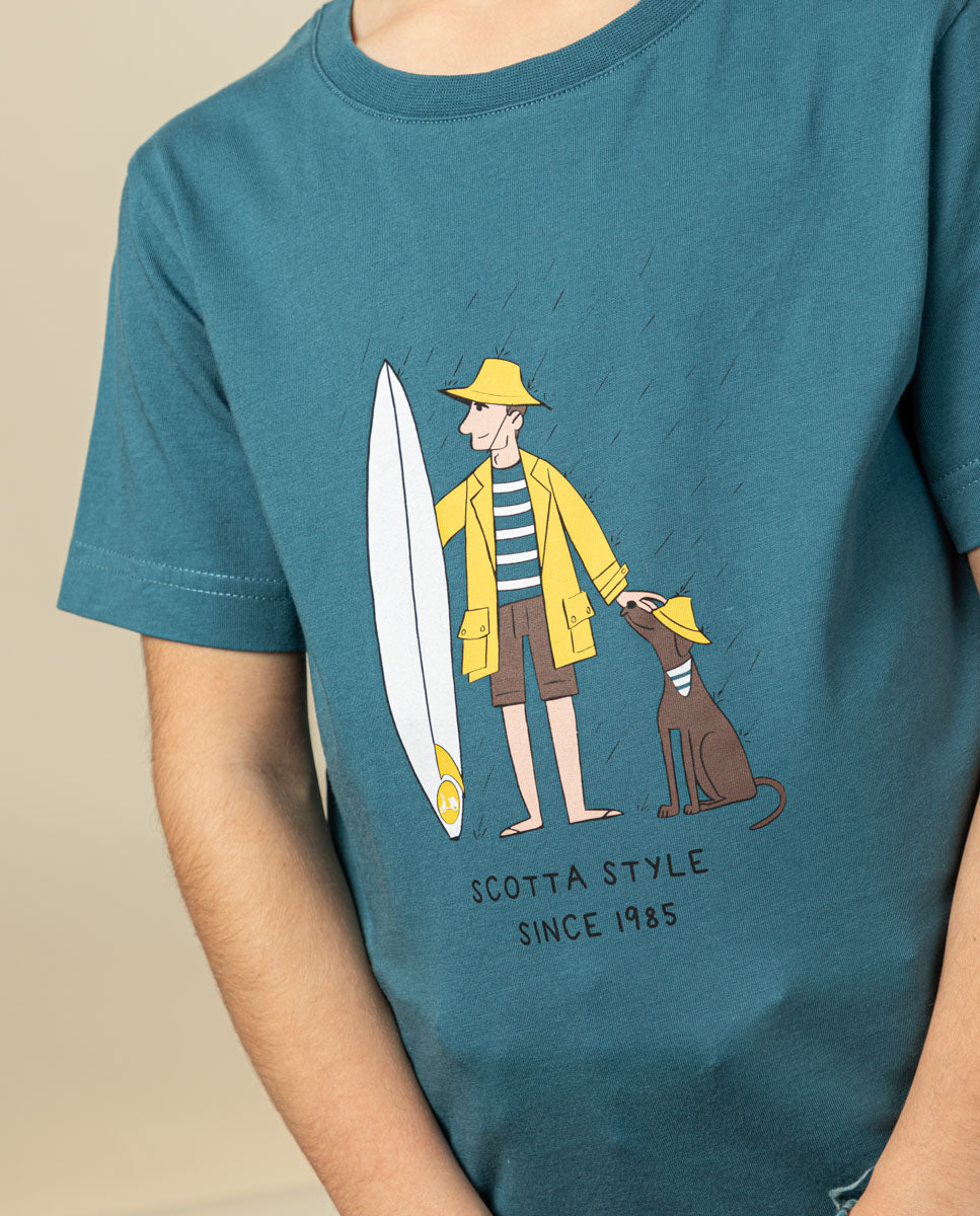 Camiseta niño rainy denim | SCOTTA