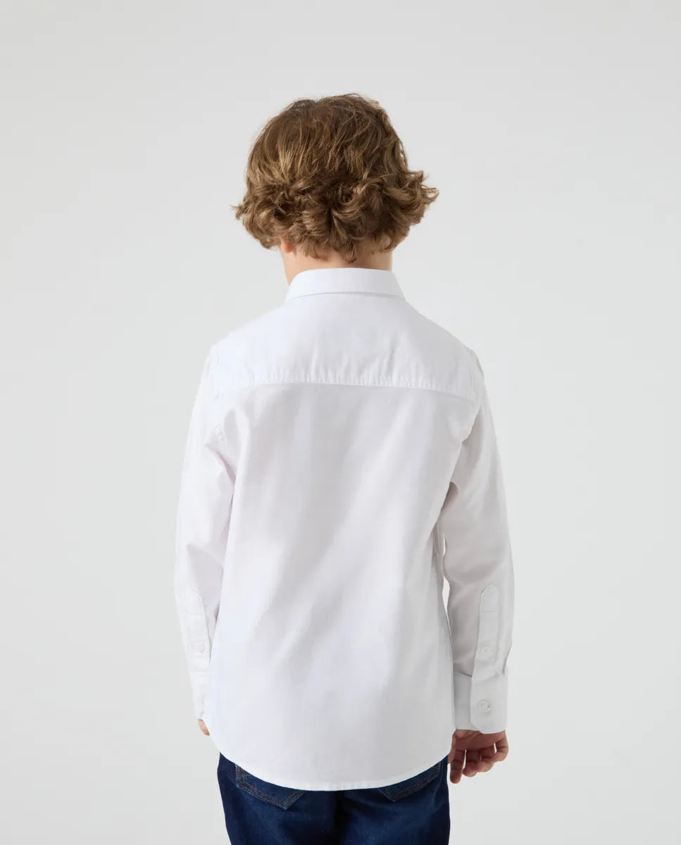Camisa niño Oxford blanco | SCOTTA