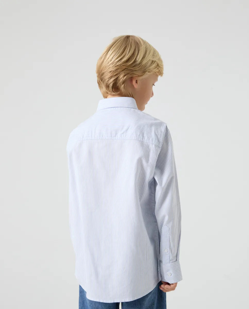Camisa niño oxford stripes azul | SCOTTA