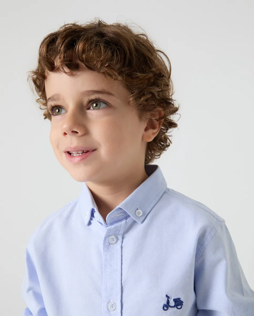 Camisa niño oxford celeste | SCOTTA