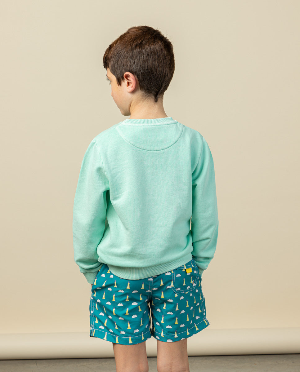 Sudadera niño classic verde agua | SCOTTA