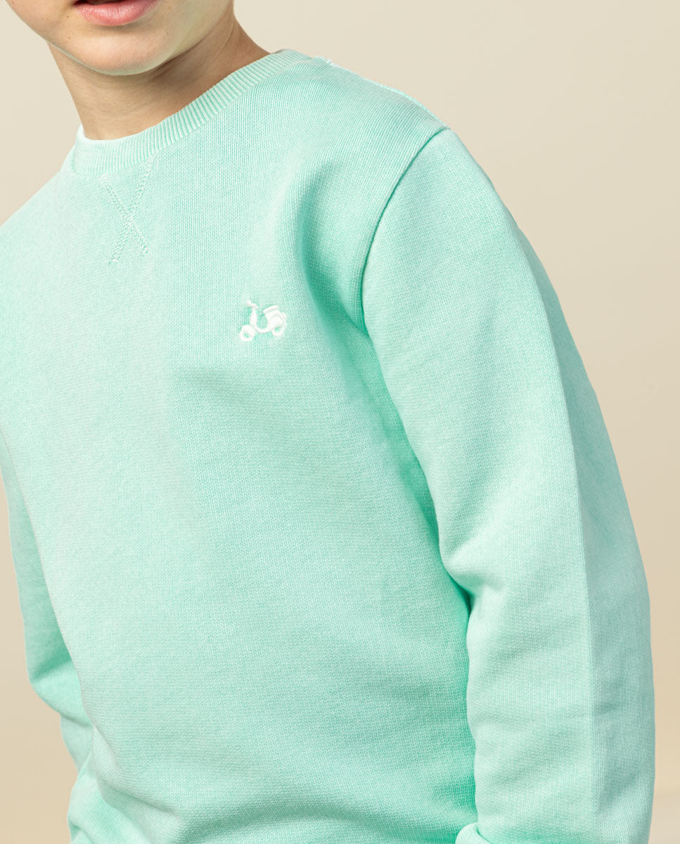 Sudadera niño classic verde agua | SCOTTA