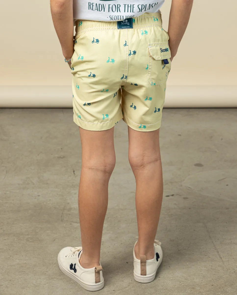 Bañador niño logo bico amarillo | SCOTTA