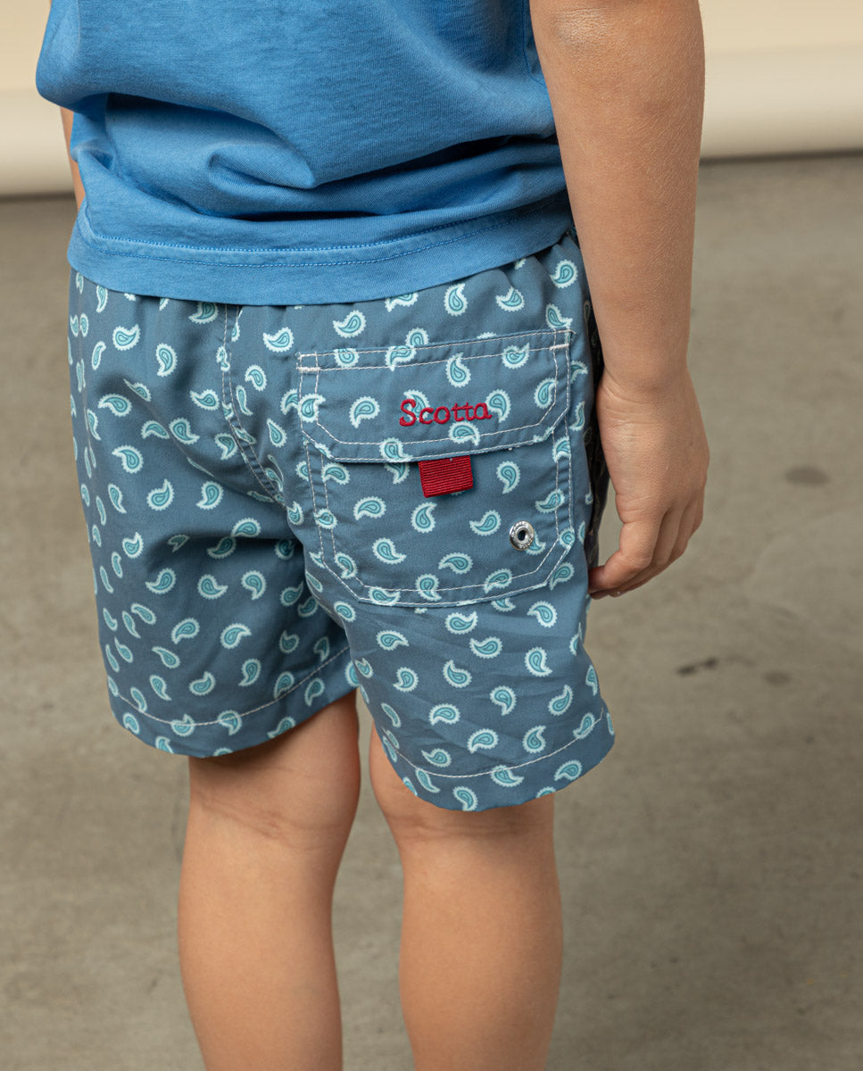Bañador niño paisley eco marino | SCOTTA