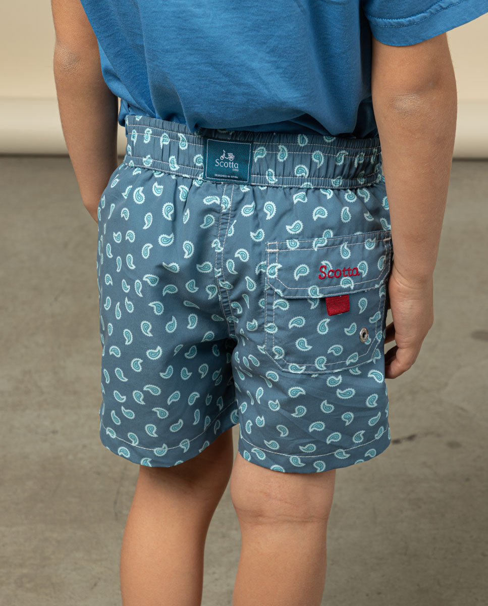 Bañador niño paisley eco marino | SCOTTA