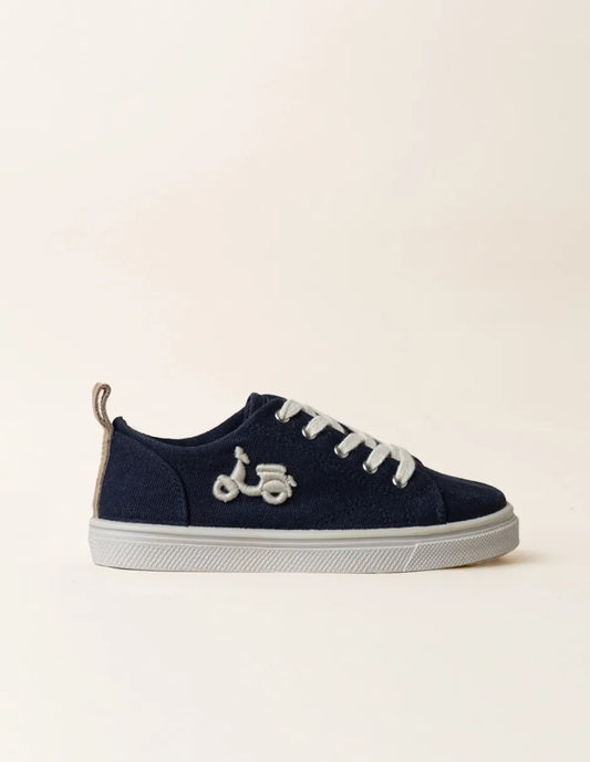 Zapatilla niño loneta sostenible marino | SCOTTA