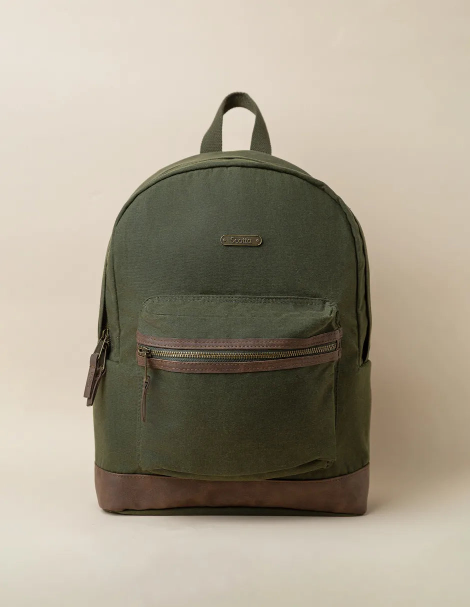 Mochila college canvas khaki | SCOTTA