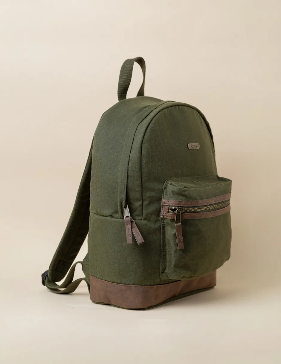 Mochila college canvas khaki | SCOTTA
