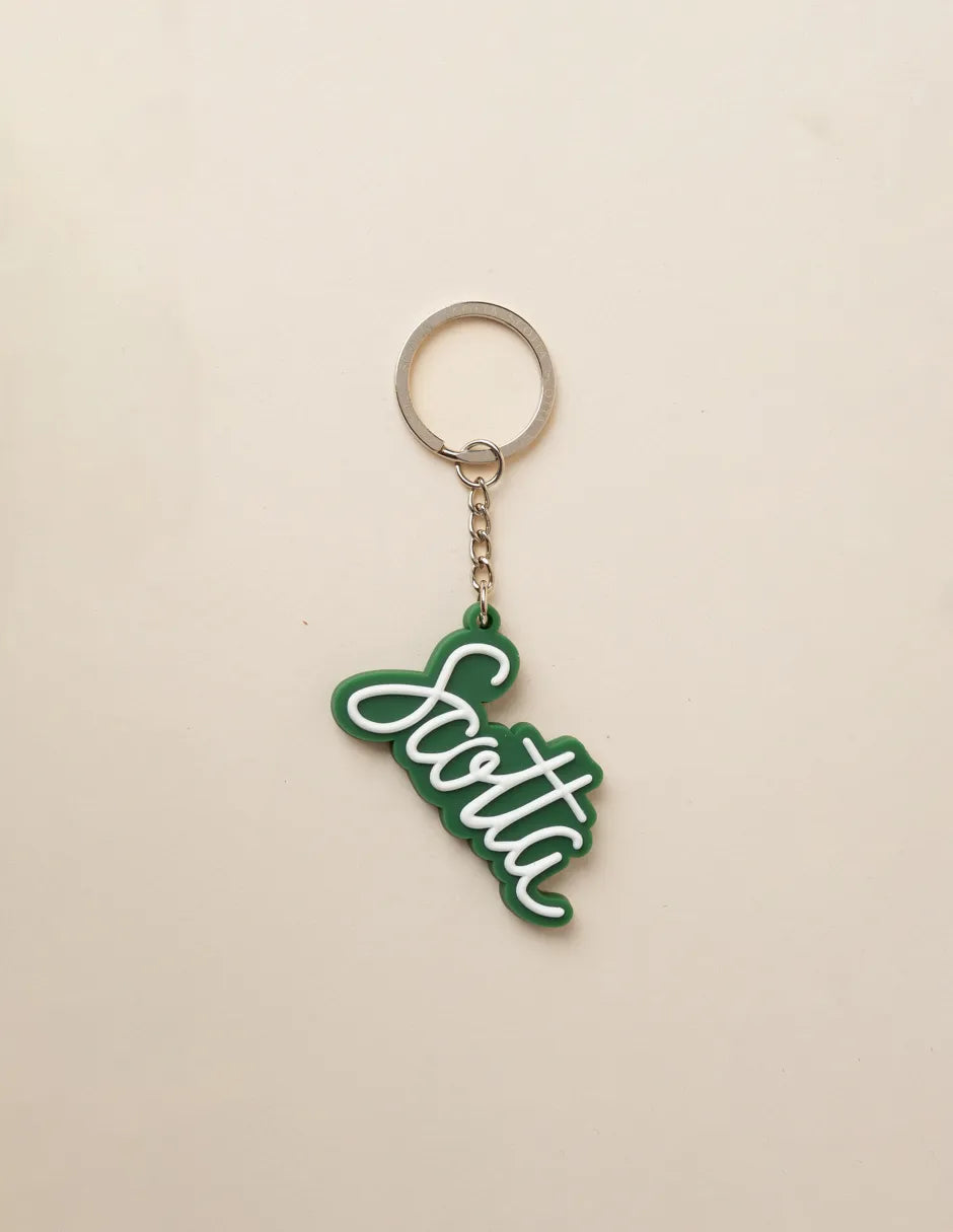 Llavero engomado Scotta verde botella | SCOTTA