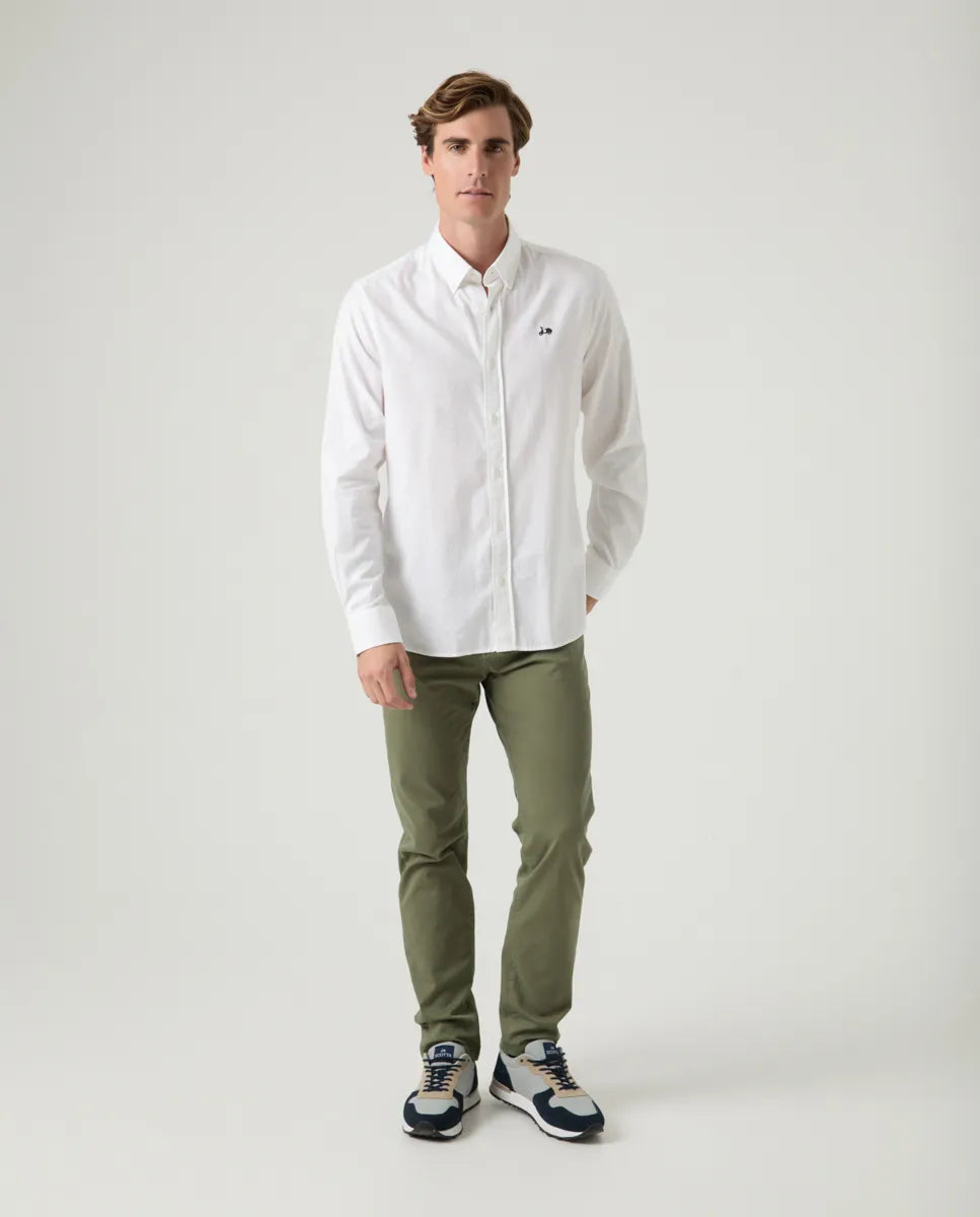 Camisa Estructura Pinpoint Blanco | SCOTTA