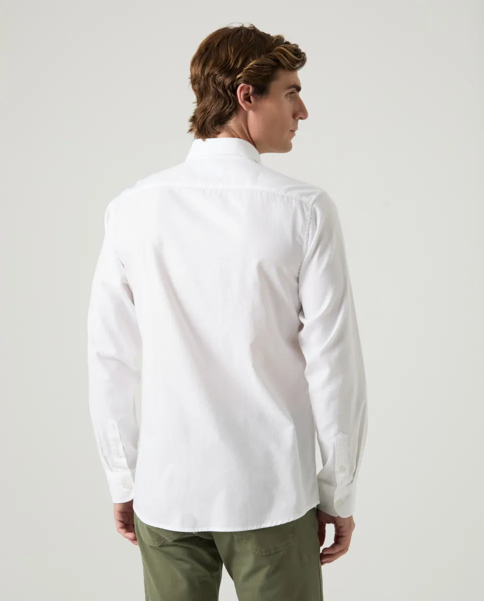 Camisa Estructura Pinpoint Blanco | SCOTTA