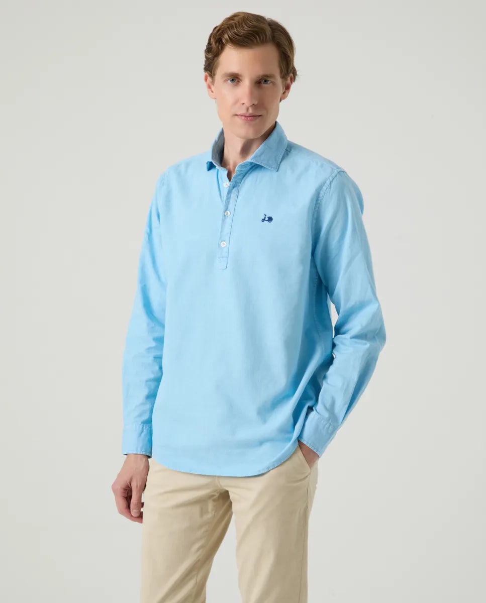 Camisa polera lissome li-co celeste | SCOTTA