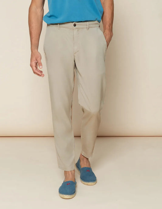 PANTALON JOGGING GARMENT DYED BEIGE | SCOTTA