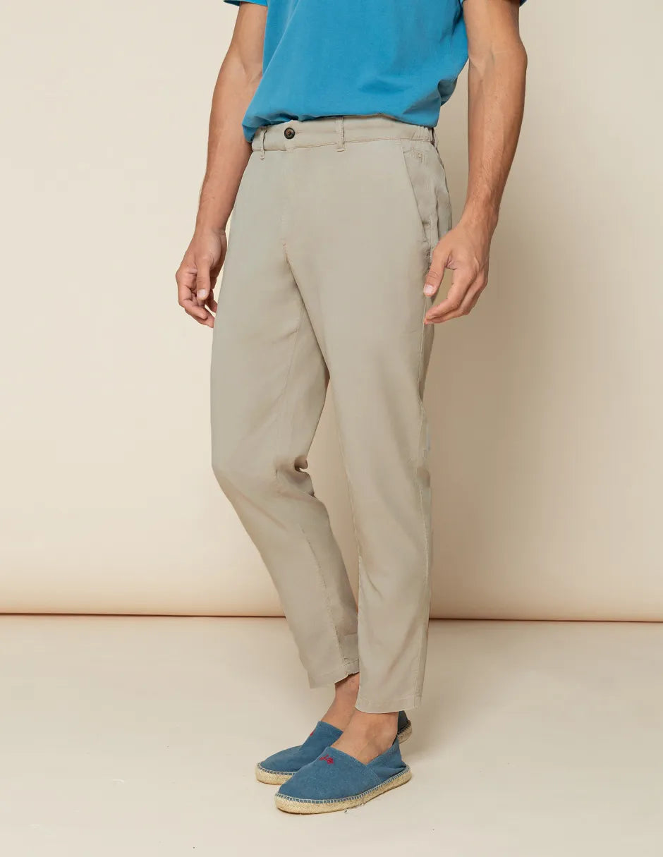 PANTALON JOGGING GARMENT DYED BEIGE | SCOTTA