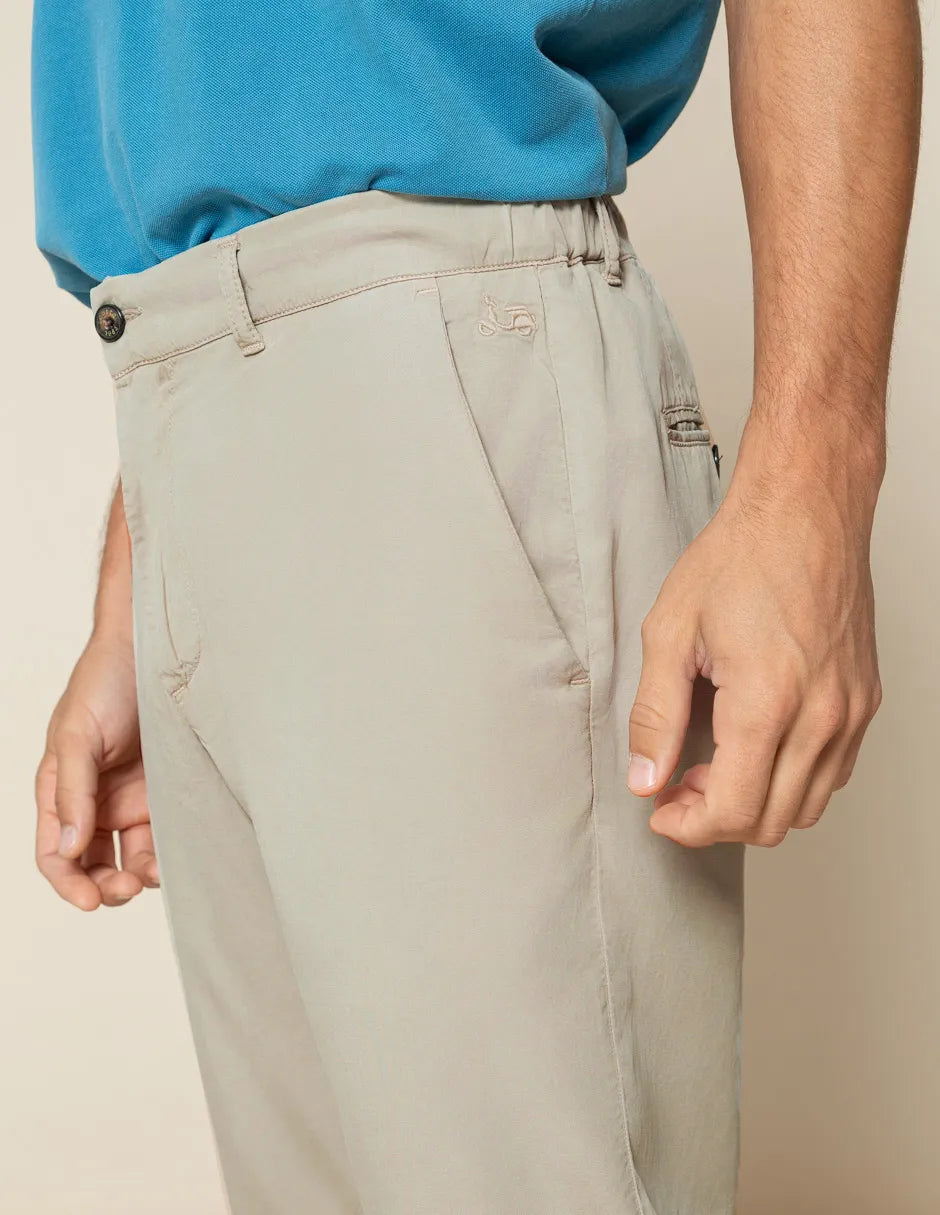 PANTALON JOGGING GARMENT DYED BEIGE | SCOTTA