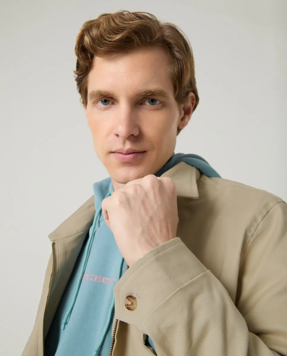 Chaqueta Corta Sarga Beige | SCOTTA