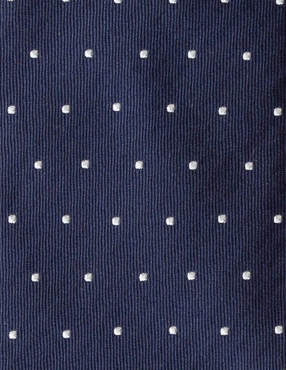 Corbata seda lunares marino | SCOTTA