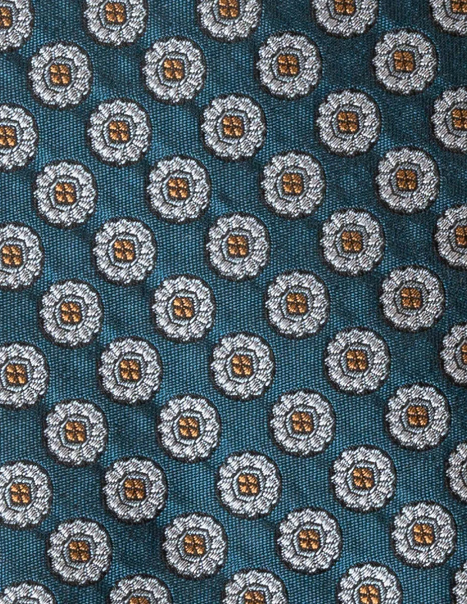 Corbata seda flores marino | SCOTTA