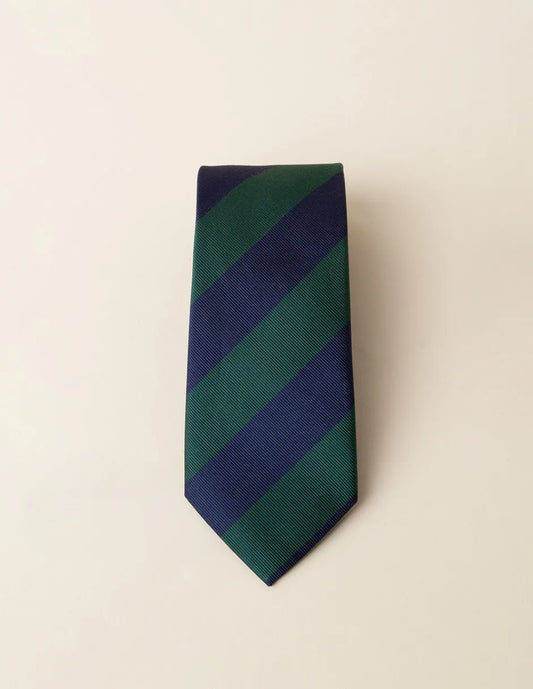 Corbata seda rayas marino | SCOTTA