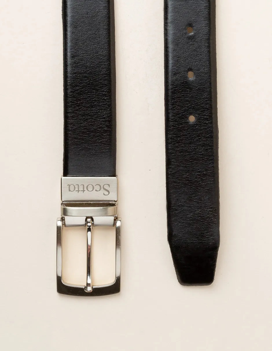 Cinturón reversible vestir negro | SCOTTA