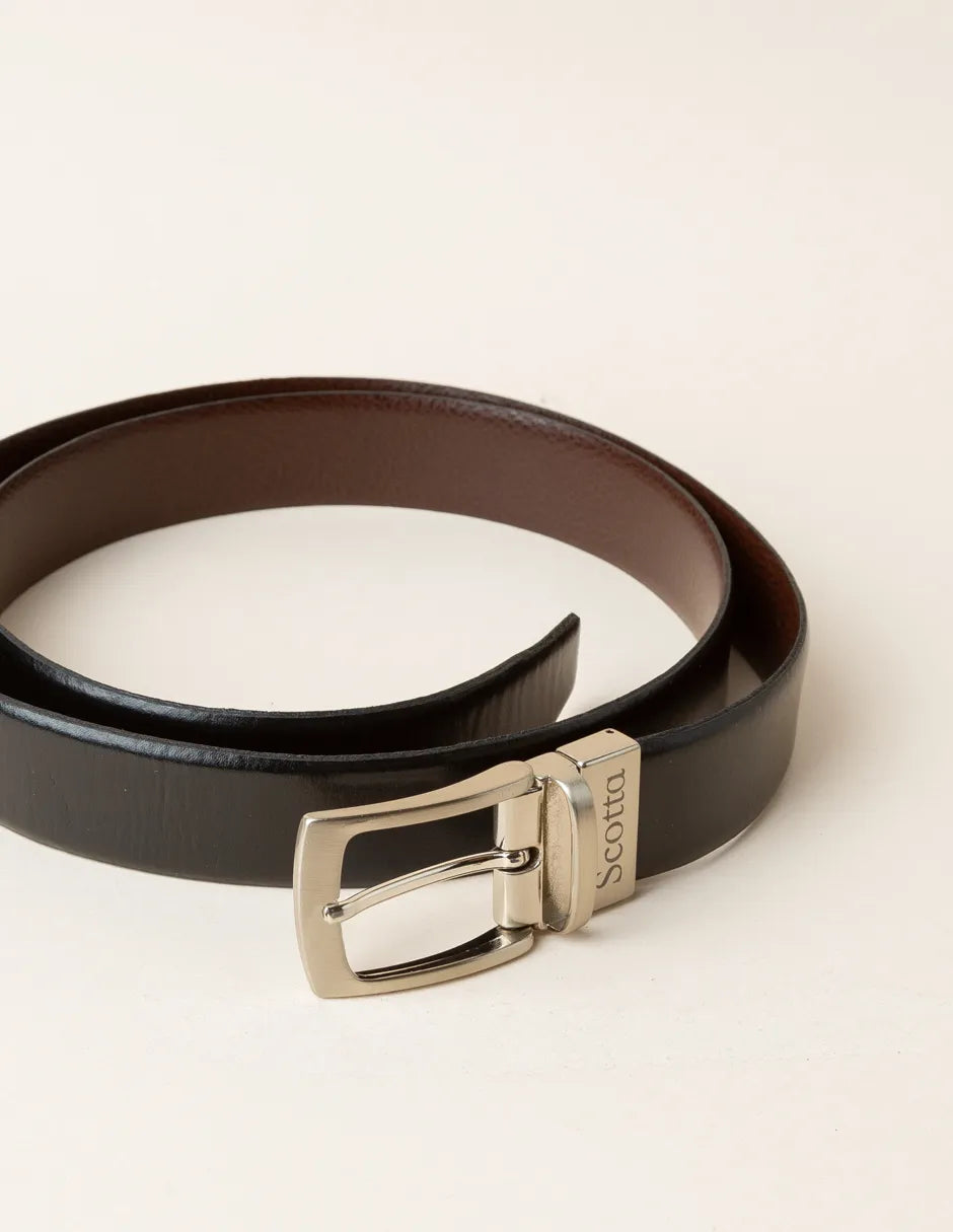 Cinturón reversible vestir negro | SCOTTA