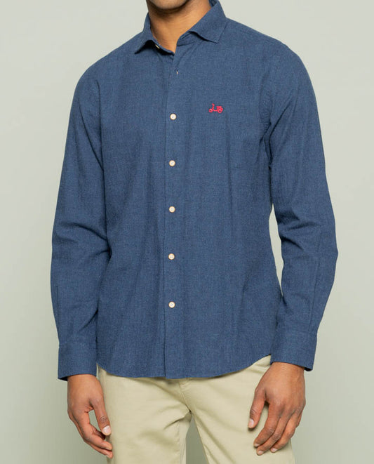 Camisa melange marino | SCOTTA