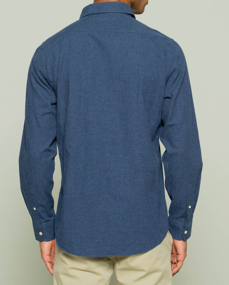 Camisa melange marino | SCOTTA