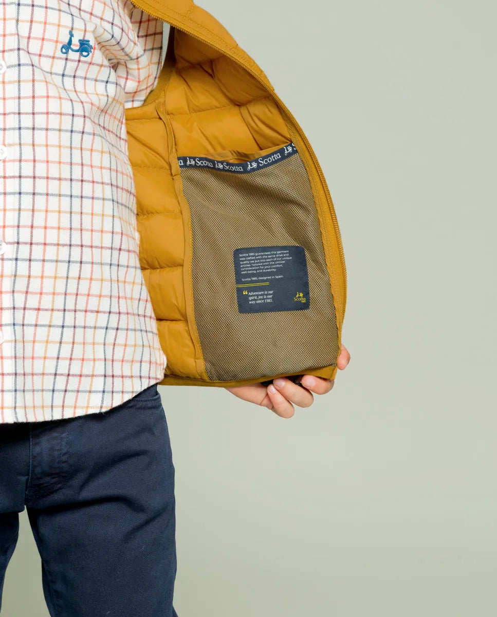 Chaleco niño classic acolchado mostaza | SCOTTA