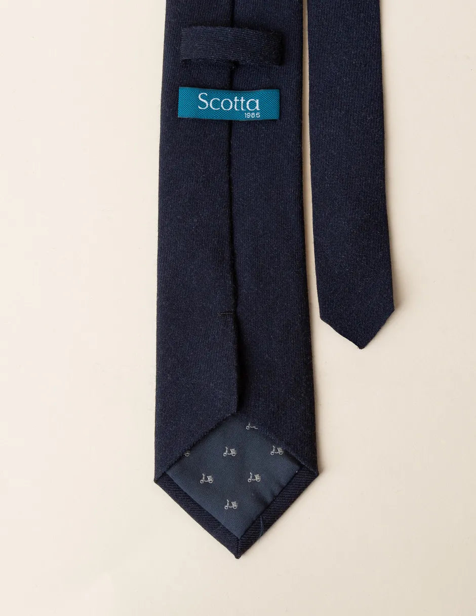 Corbata lana estructura marino | SCOTTA
