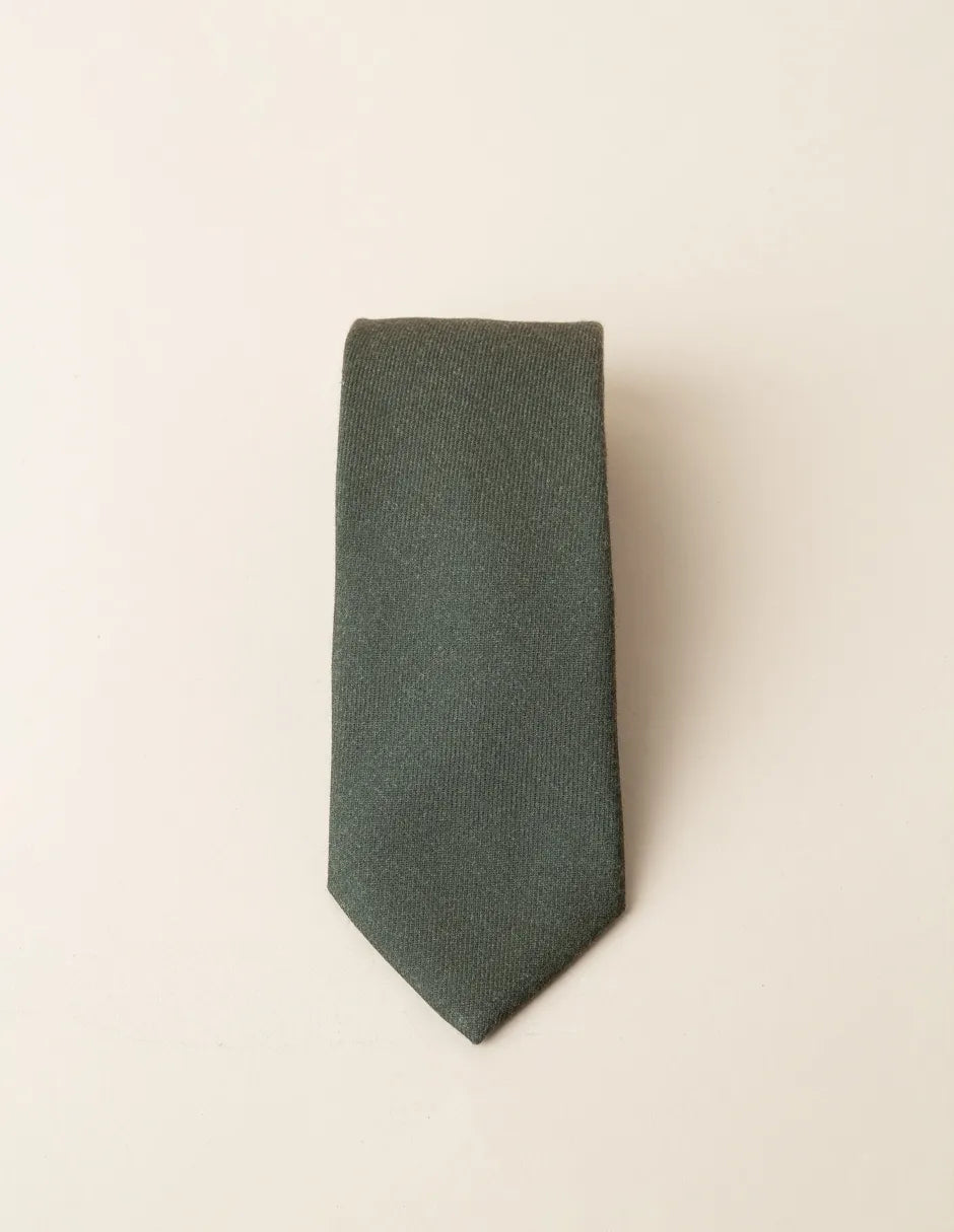 Corbata lana estructura verde | SCOTTA