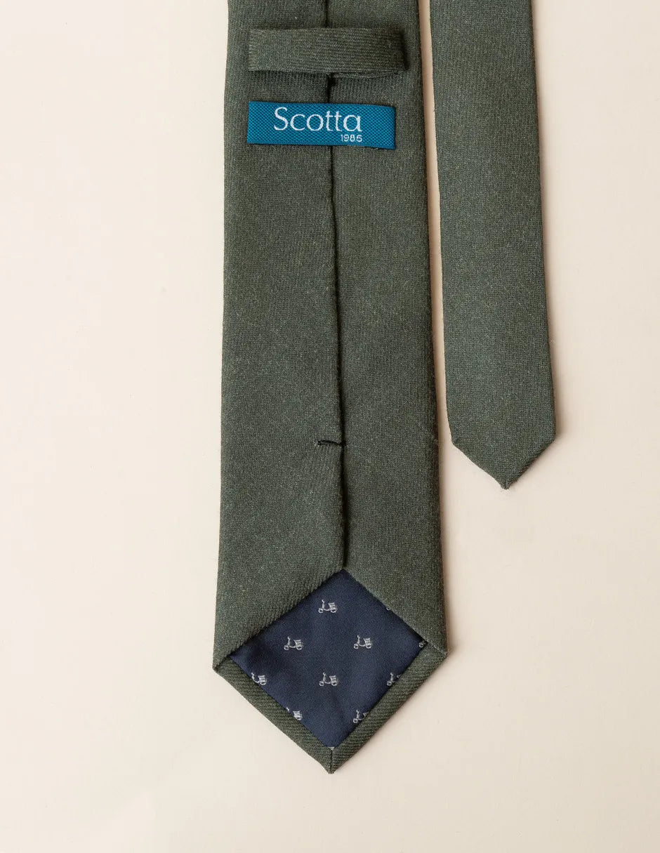 Corbata lana estructura verde | SCOTTA