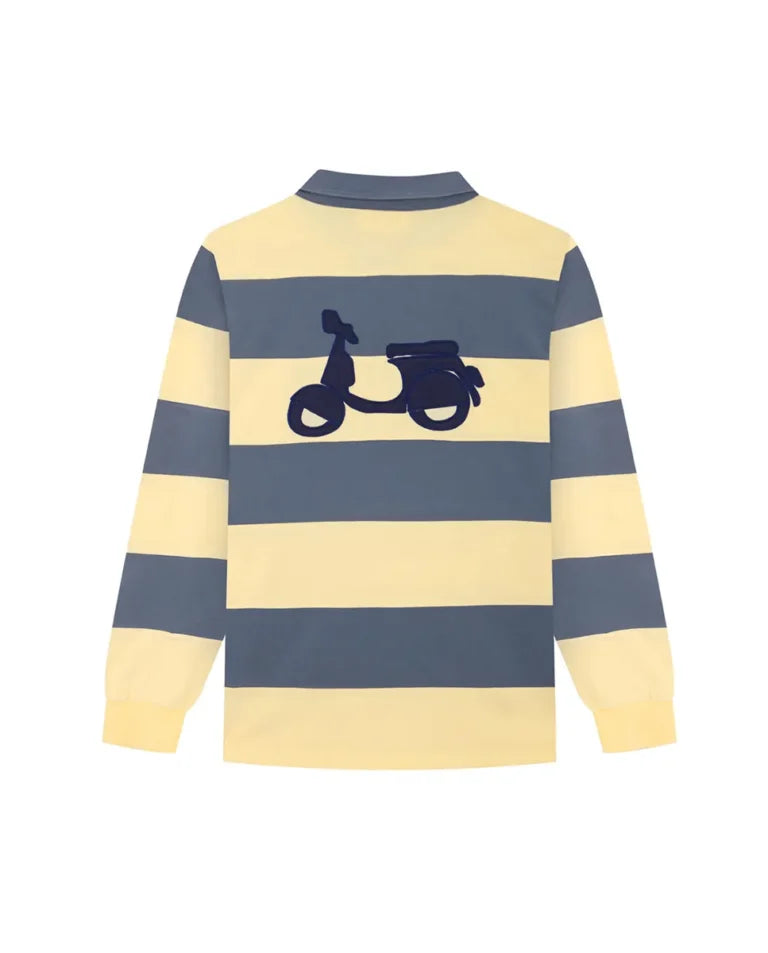 Polo niño rugby stripes amarillo | SCOTTA