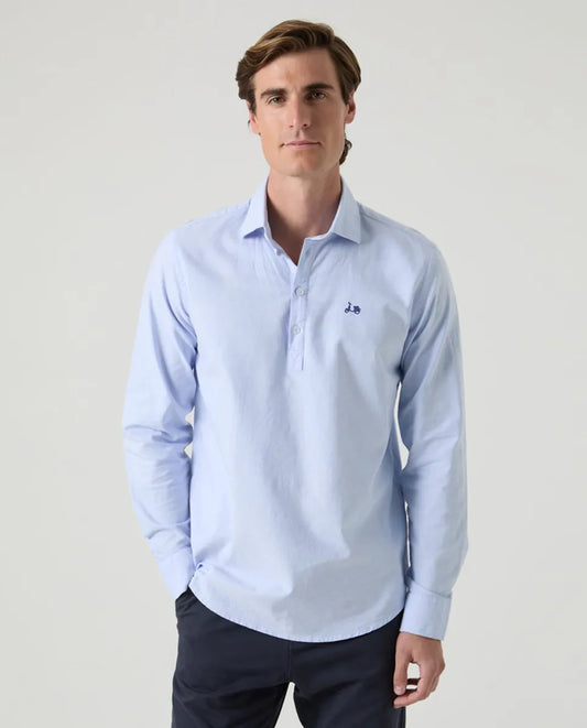 Camisa polera oxford celeste | SCOTTA