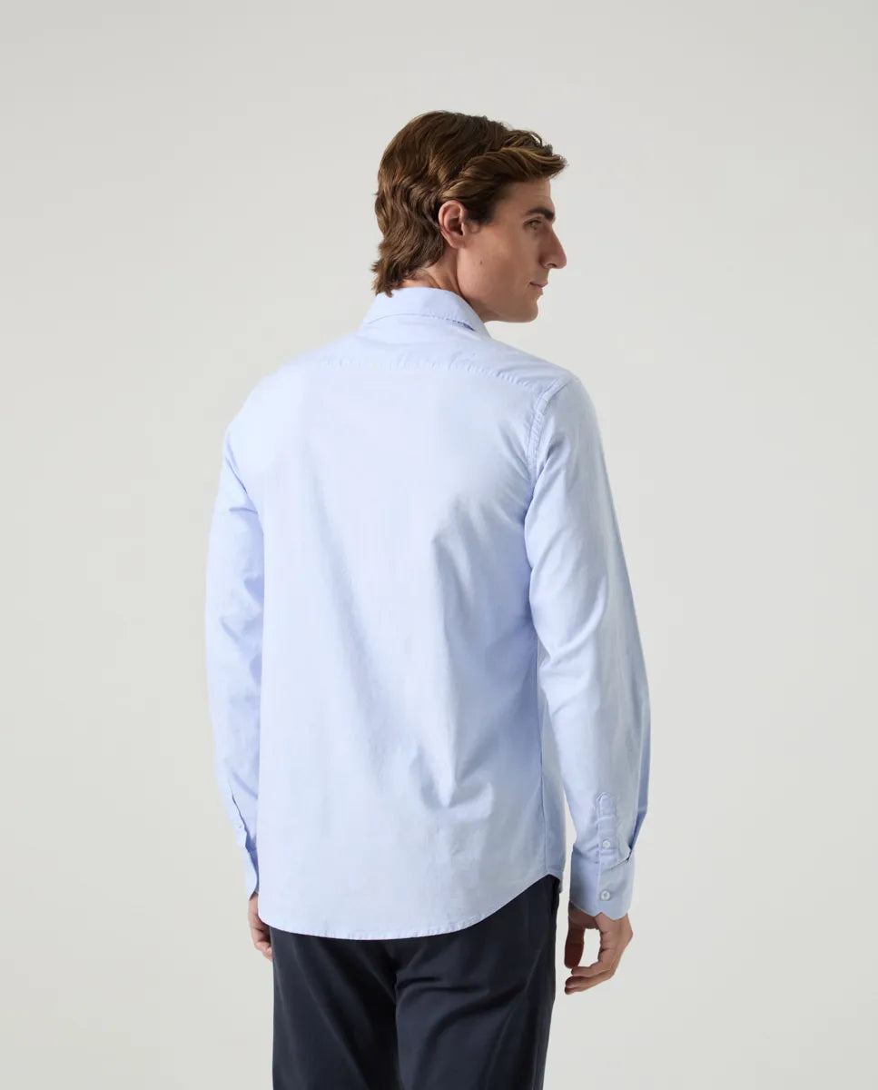 Camisa polera oxford celeste | SCOTTA
