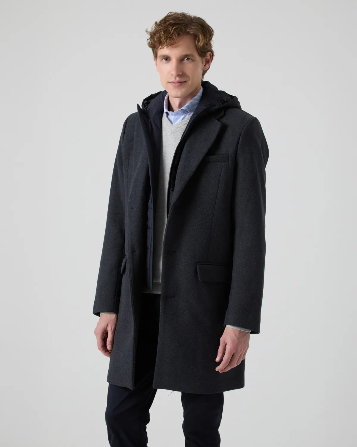 Chaquetón wool premium gris oscuro | SCOTTA