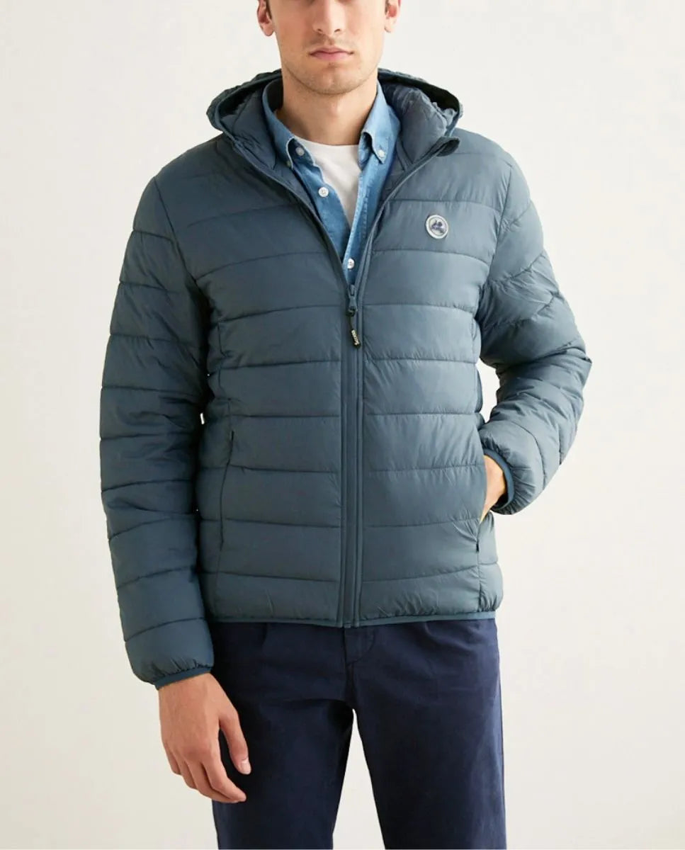 Chaqueta hood acolchado denim | SCOTTA