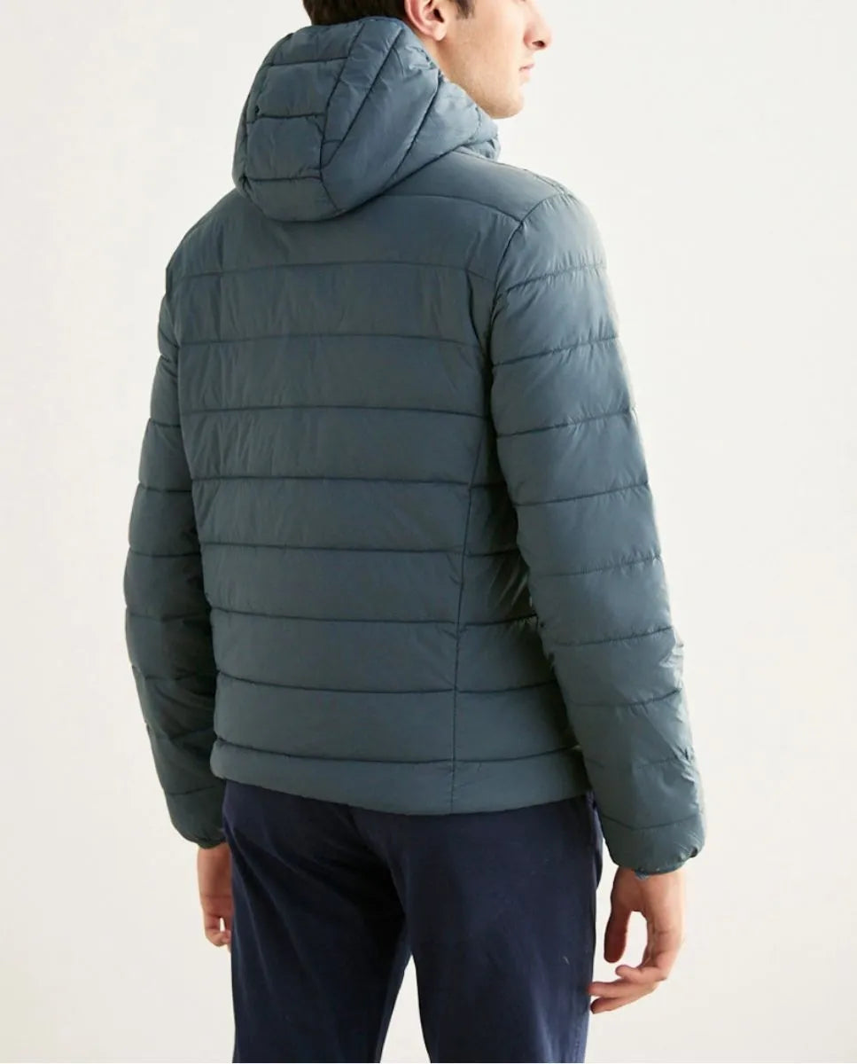 Chaqueta hood acolchado denim | SCOTTA