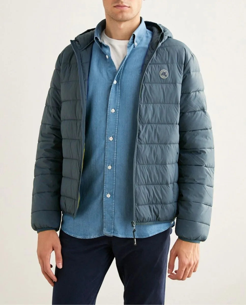 Chaqueta hood acolchado denim | SCOTTA