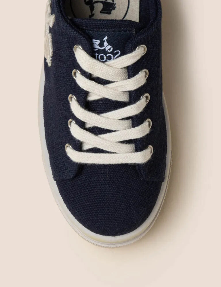 Zapatilla niño loneta sostenible marino | SCOTTA