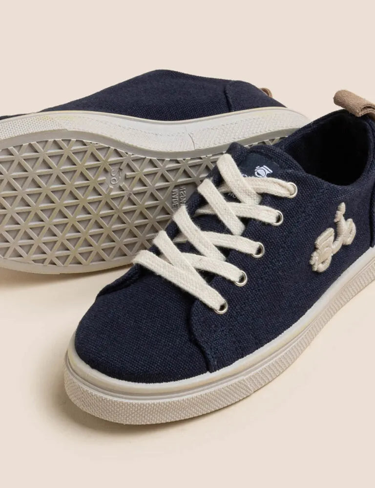 Zapatilla niño loneta sostenible marino | SCOTTA