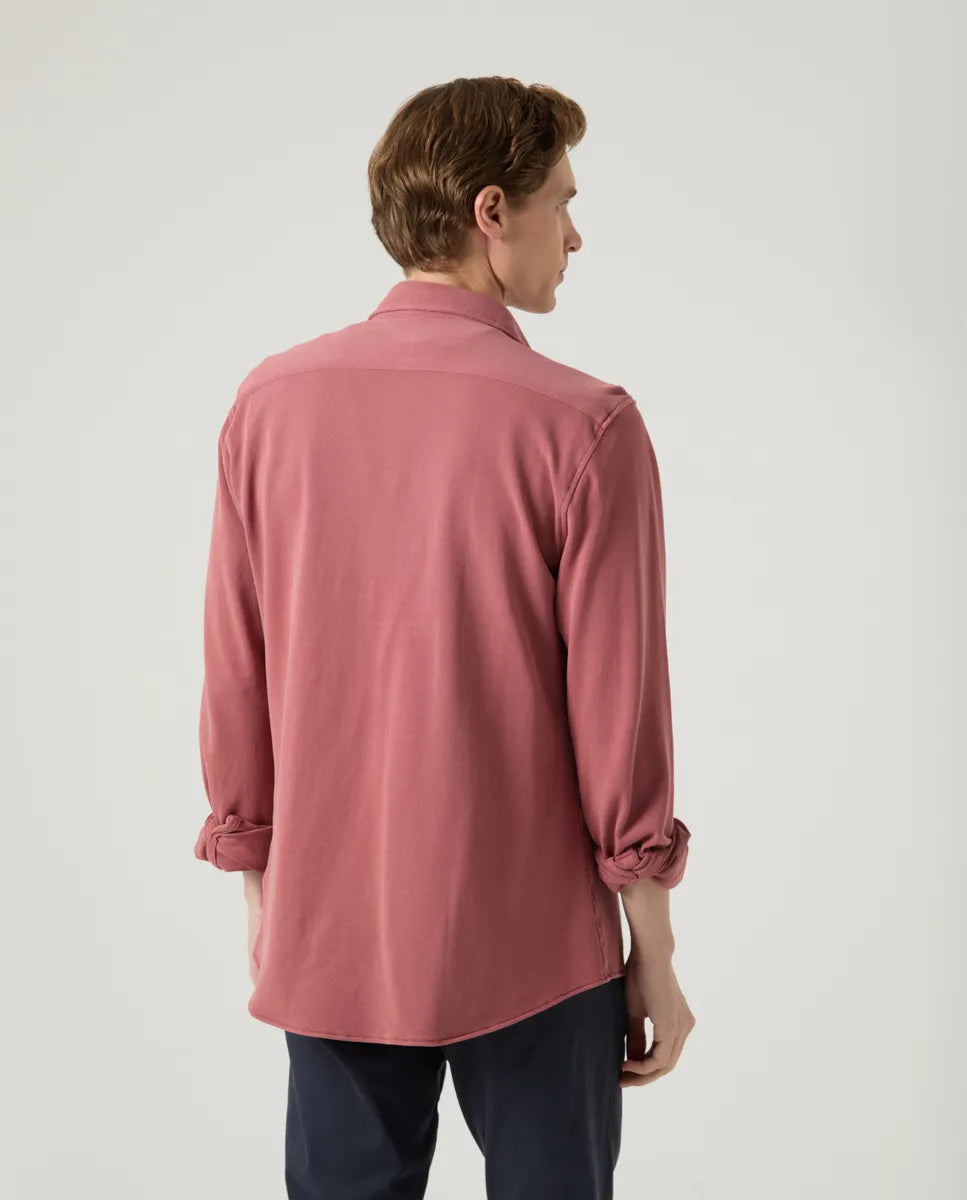 Camisa joy piqué burdeos | SCOTTA