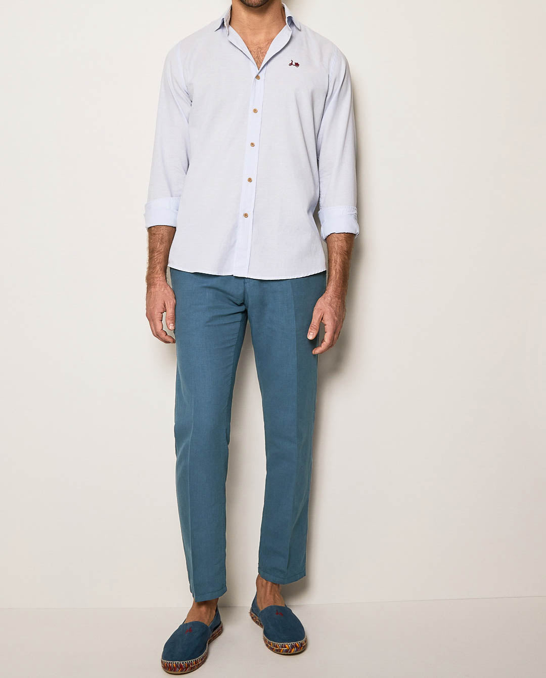 Pantalón lino algodón marino | SCOTTA