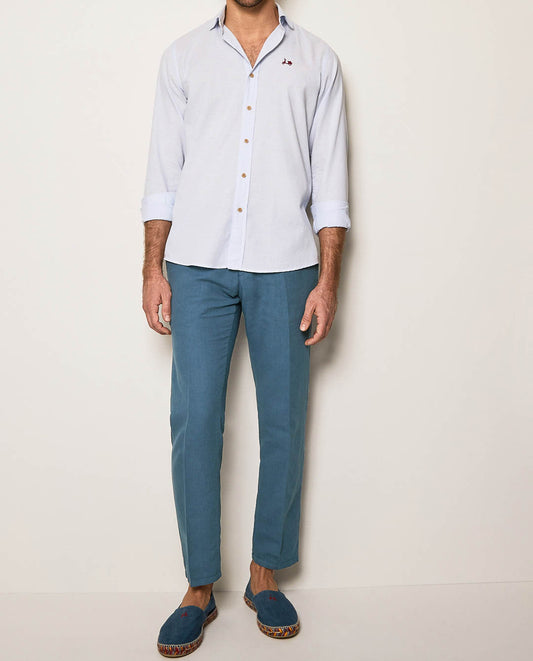 Pantalón lino algodón marino | SCOTTA